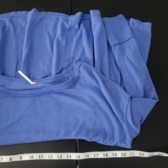 Free People Bluebelle Babydoll Top Size Small Oversized Long Sleeves Flowy Soft - Picture 6 of 7